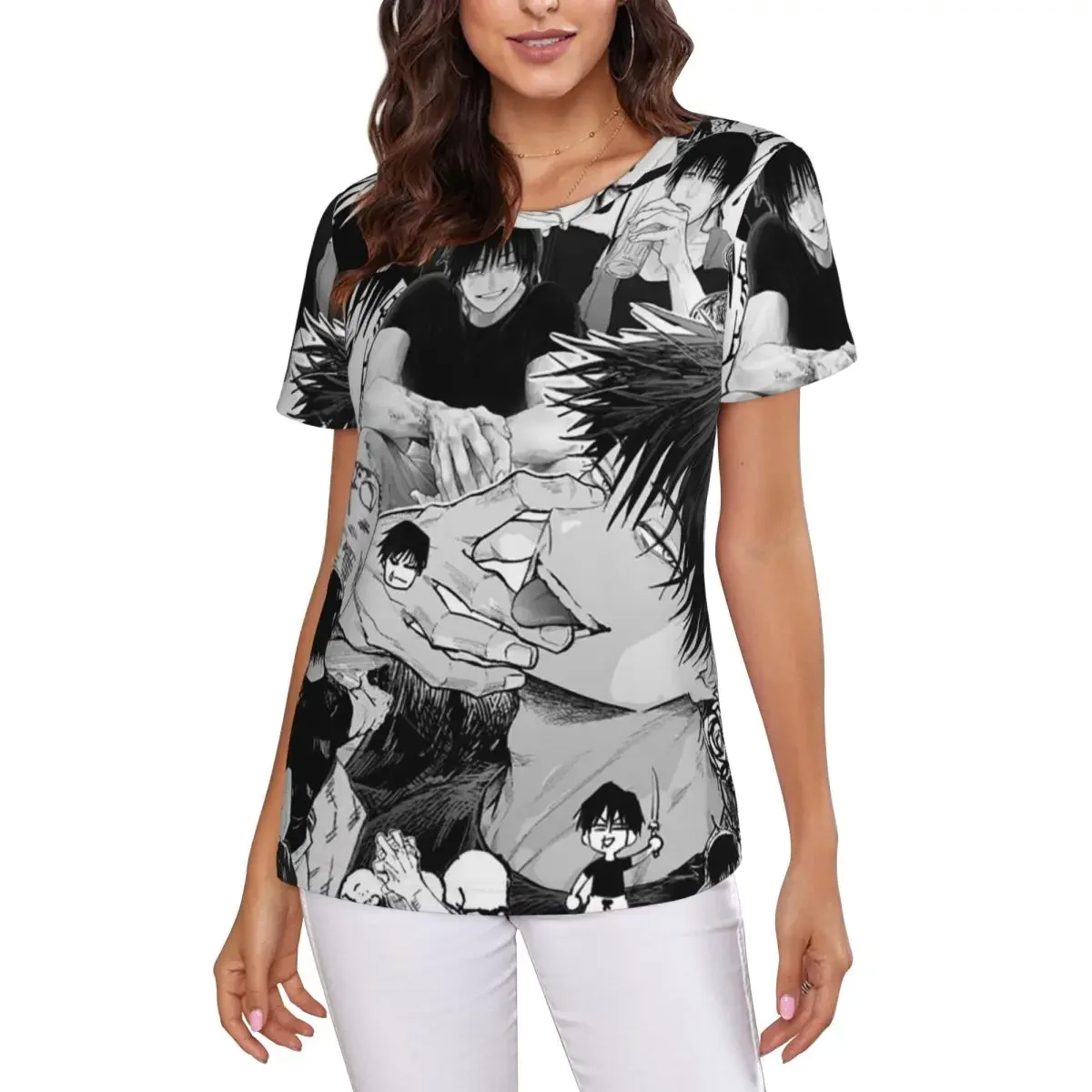 Tokyo Revengers Toji Fushiguro T-Shirt Women Short Sleeve T Shirts Round Neck Clothing Cotton Summer Tees Streetwear