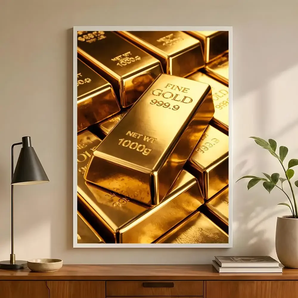 Commodity PreciousMetal Gold Poster High Quality HD Indoor Wall Art for Room Decor and Holiday Gifts