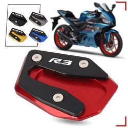 For YAMAHA YZF R3 R25 YZF-R3 YZF-R25 YZFR3 YZFR25 2019-2023 2021 Motorcycle CNC Kickstand Sidestand Stand Extension Enlarger Pad