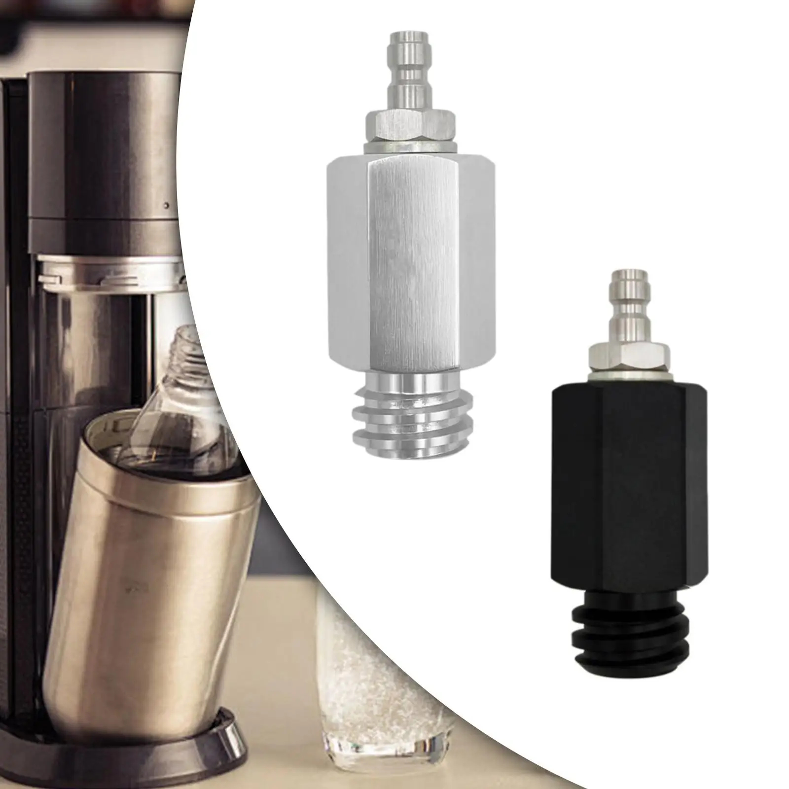 Quick Connect Fittings,CO2 Adapter,Directly Replacement,8mm Quick Connect,Male Quick Disconnect for Soda Maker Accessory