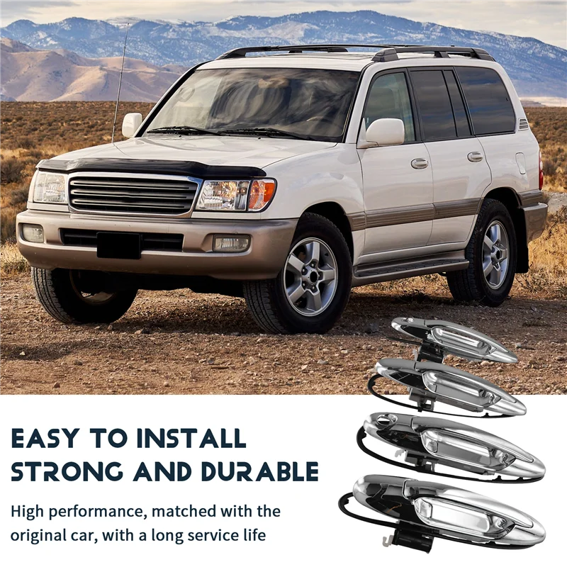 

Front Rear Left&Right Exterior Door Handle For Toyota Land Cruiser LC100 4500 4700 1998-2007 Lexus LX470 69220-60061