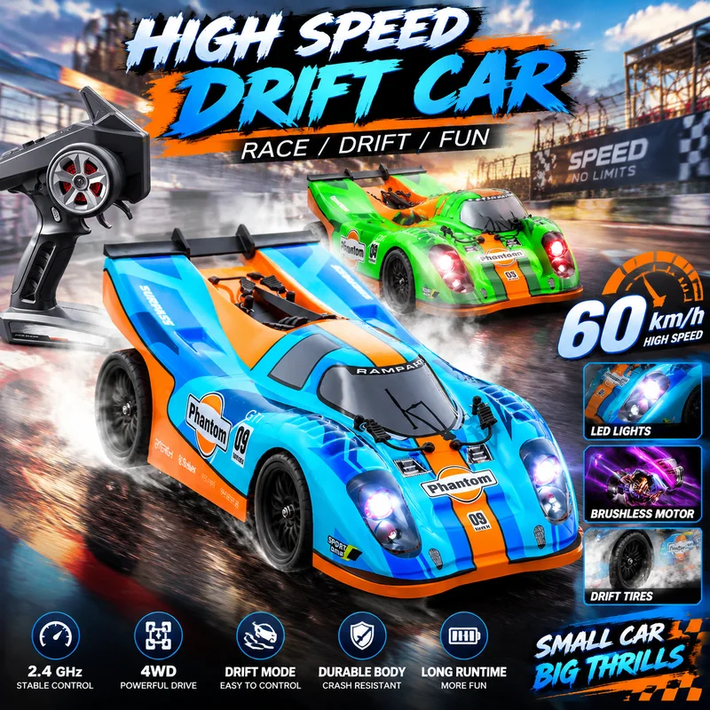 Suchiyu 1/16 Scale 16307 Pro Rc Car 2.4g 4wd High-Speed Brushless Motor Night Led Lights Included Racing Toy For Kids & Adults