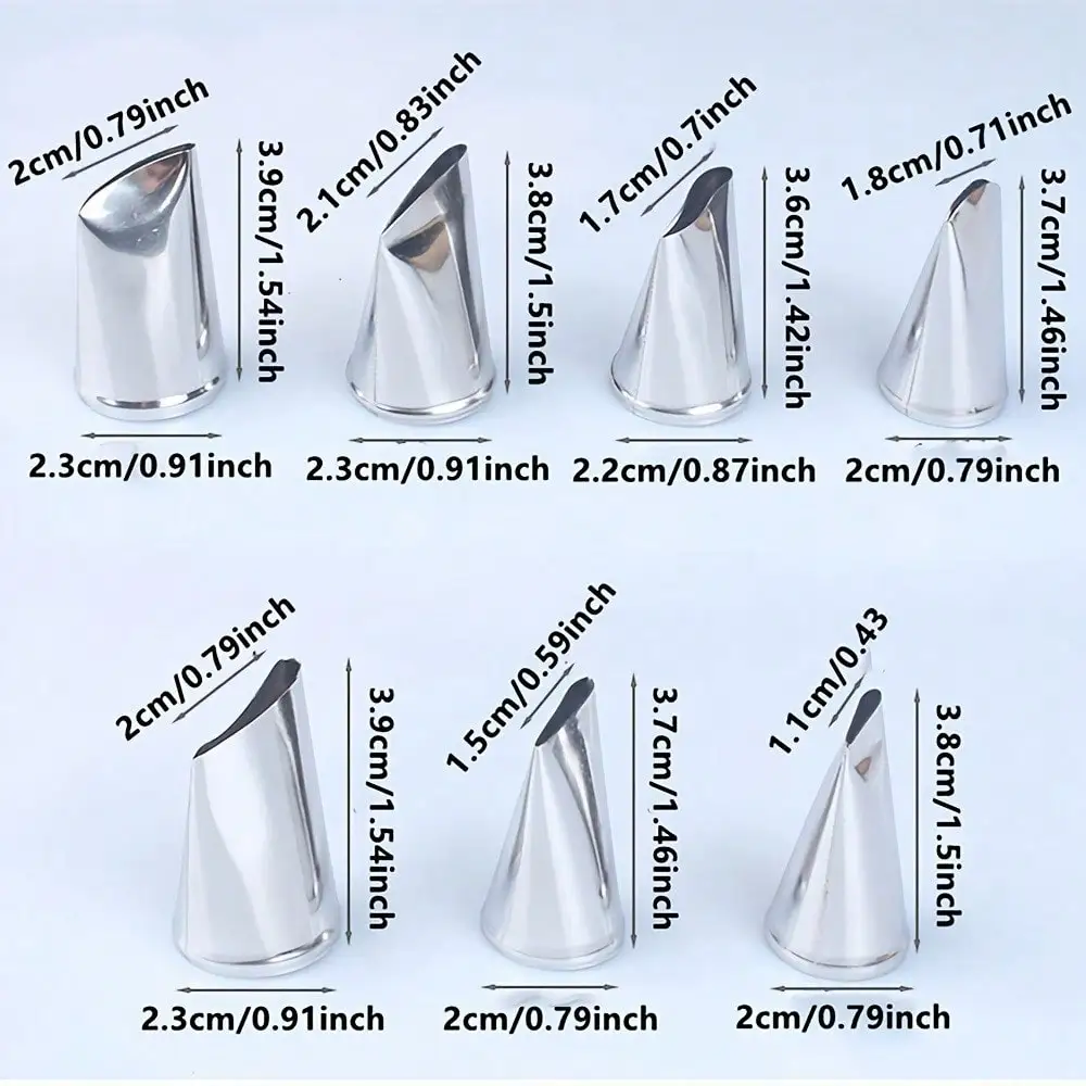 Stainless Steel Pleated Skirt Tube Nozzle Set Pastry Fondant Cake Decorating Supplies Baking Tools for Professional Home Use