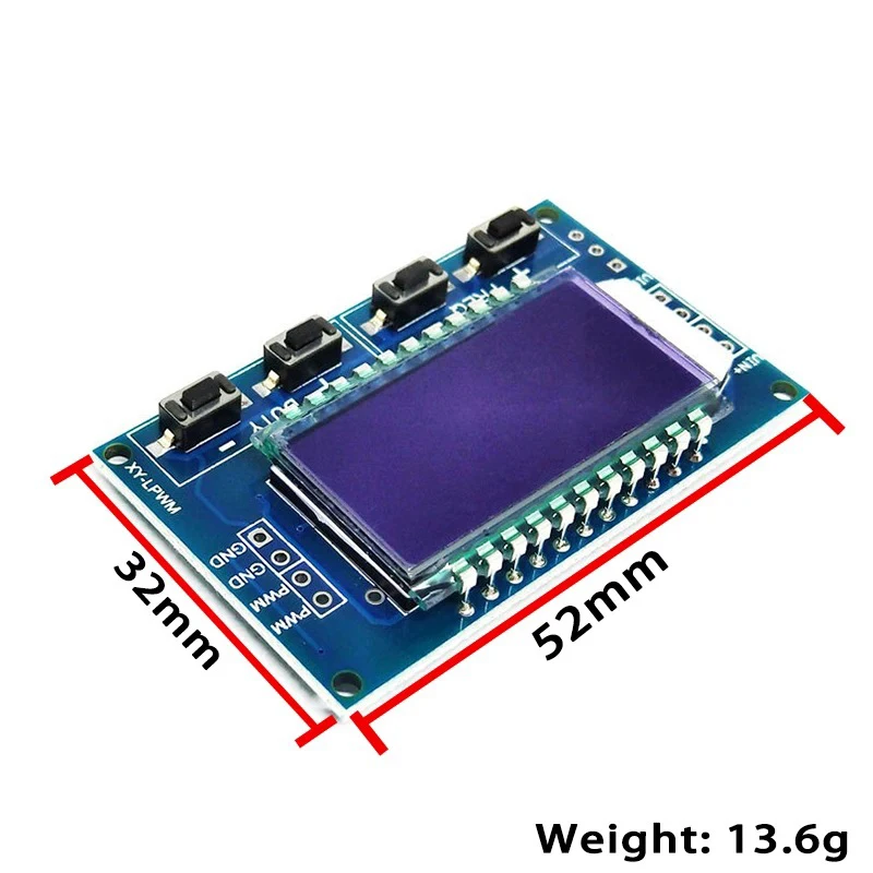 XY-LPWM 1Hz-150Khz Signal Generator PWM Board Module Pulse Frequency Duty Cycle Adjustable Module LCD Display 3.3V-30V