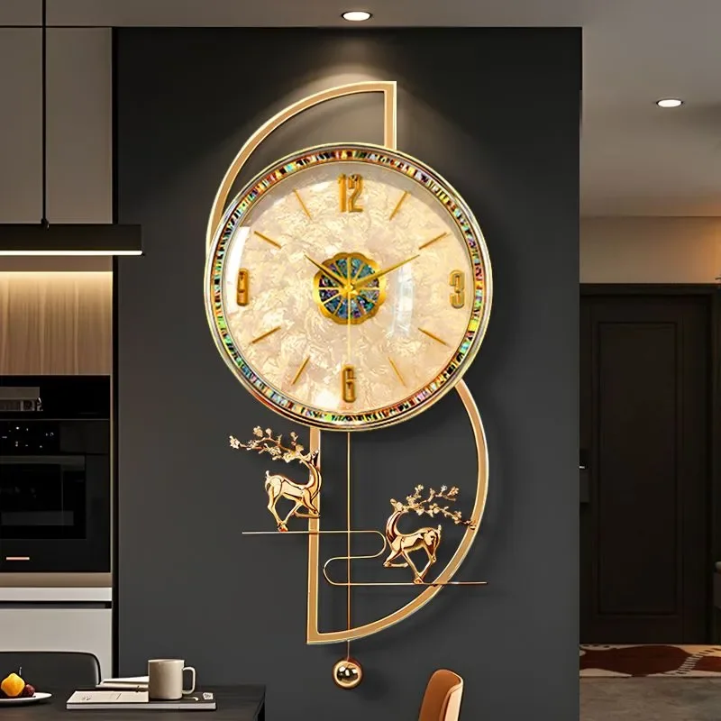 Modern Minimalist Wall Clock Luxury Home Decor Silent Quartz Timepiece For Living Room Bedroom Office Interior Design 2025