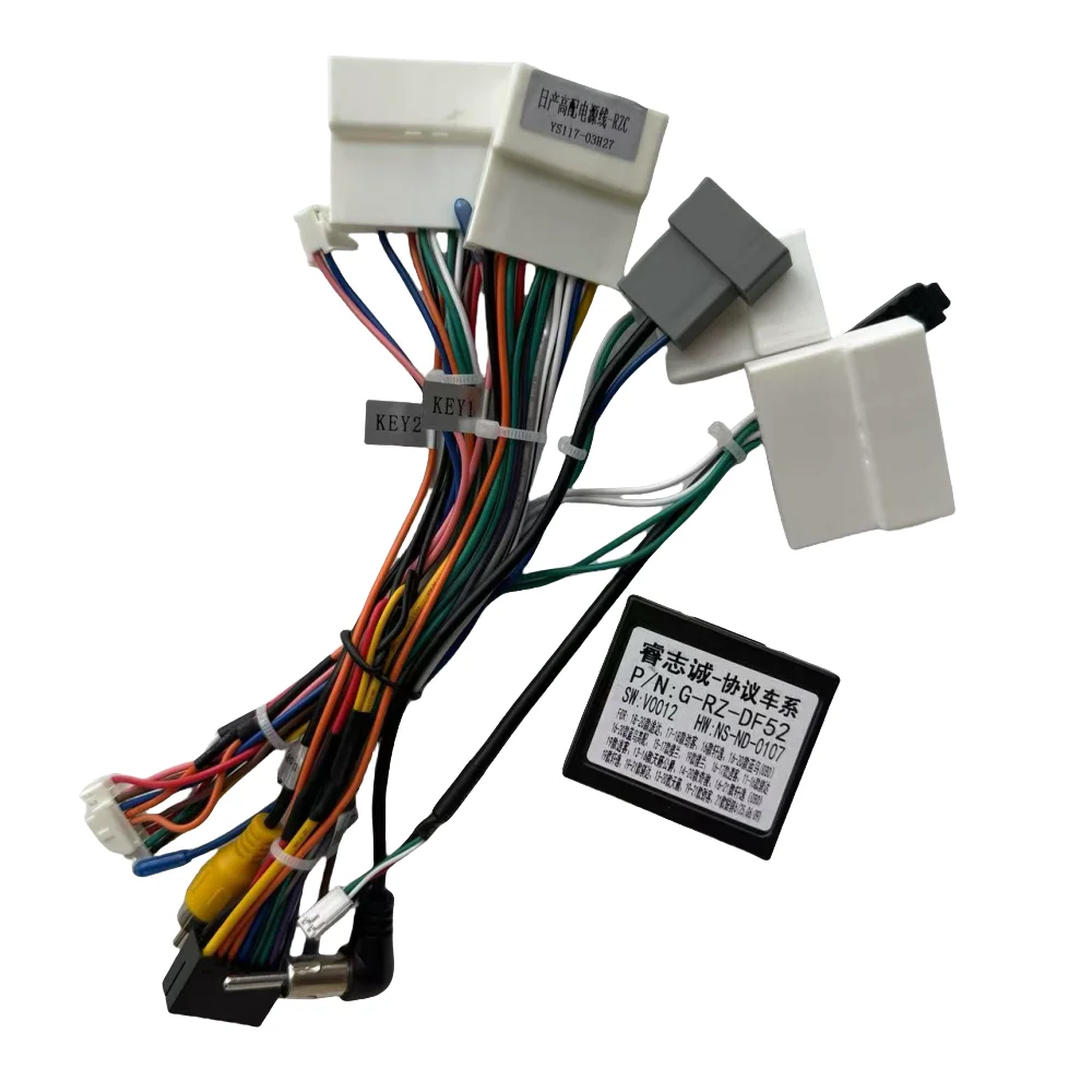 Car Radio Player Cable Plug Canbus Fitting Adaptor Dash Kits For Nissan SYLPHY SENTRA KICKS Qashqai X-Trail NAVARA Terra RZC