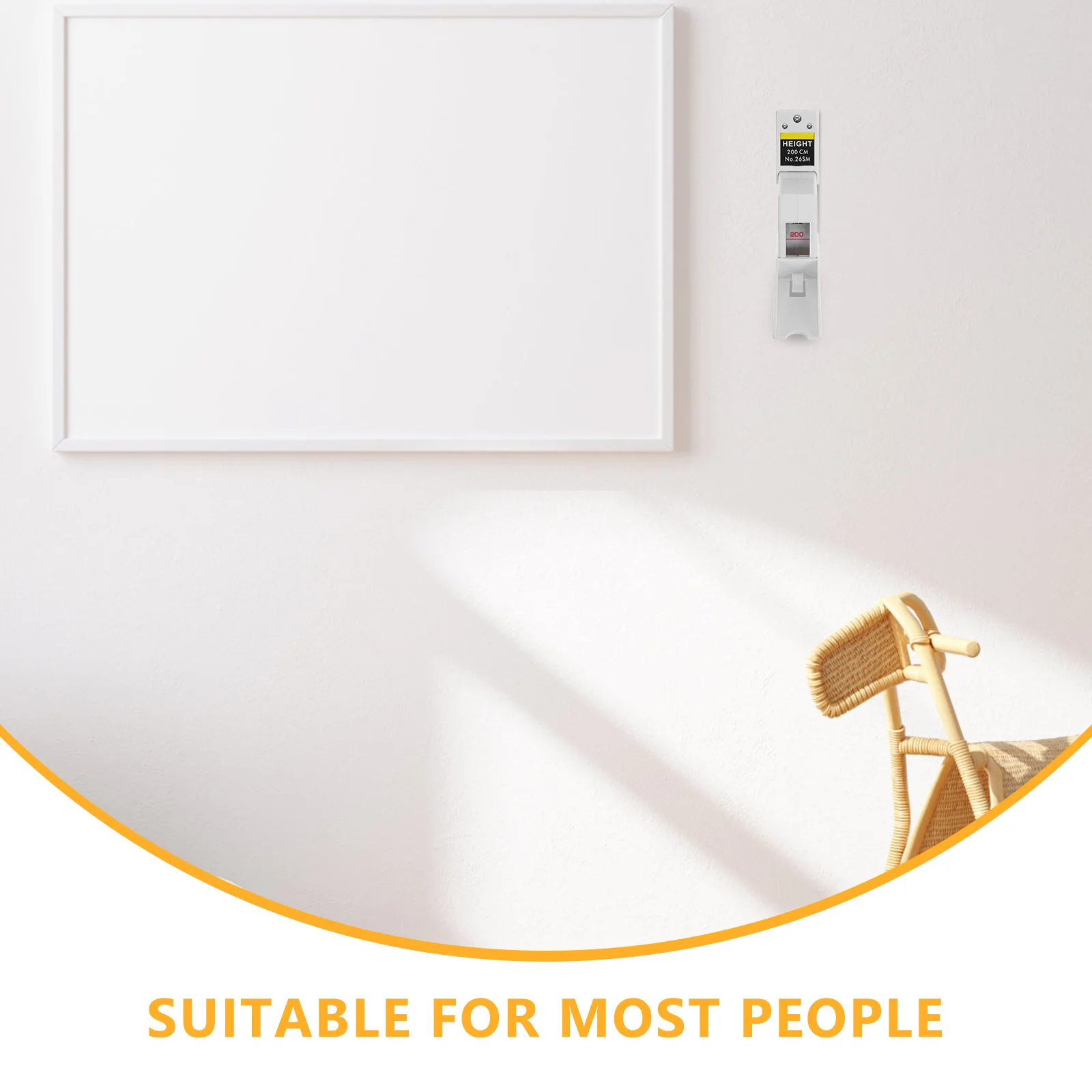 

Retractable Wall Mounted Height Measurement 2 Meters Metal Tape Measure for Adults Home School Use Tape Measure