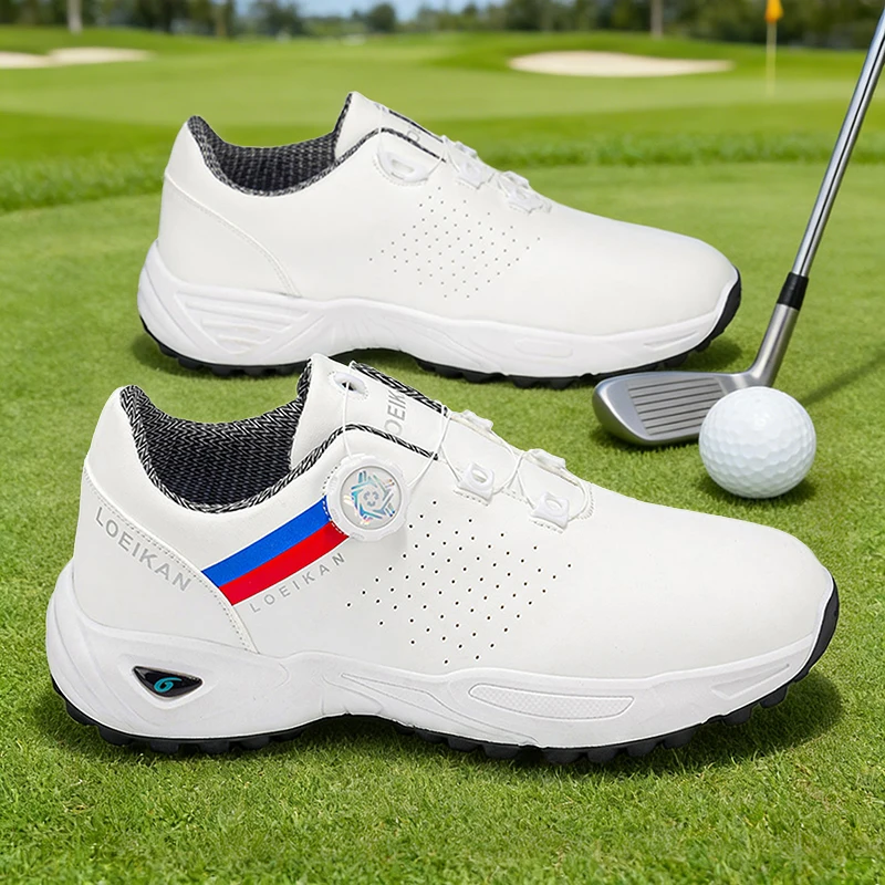 

Men's Golf Shoes: High Quality, Non-Slip Sports Sneakers with Swivel Button for Maximum Comfort!