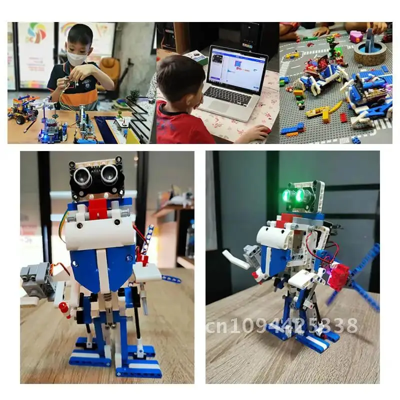 Yahboom Robot Kit, programmierbares 16-in-1-Baustein-Kit, unterstützt Python und Makecode-Programmierung, Kinder-Codierung für Microbit V2 V1