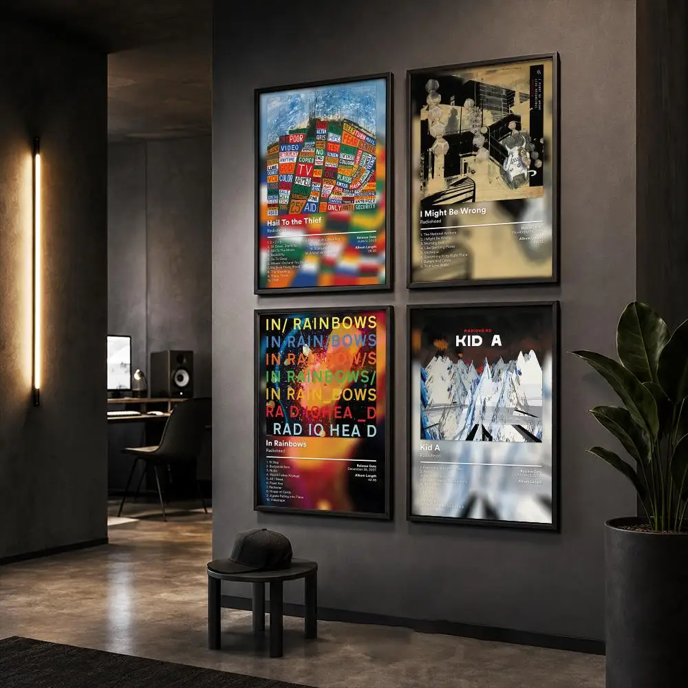 Singer Music album R-Radiohead Poster HD Wall Art Wall Stickers Home Living Room Bedroom Bar Office Decor Prints