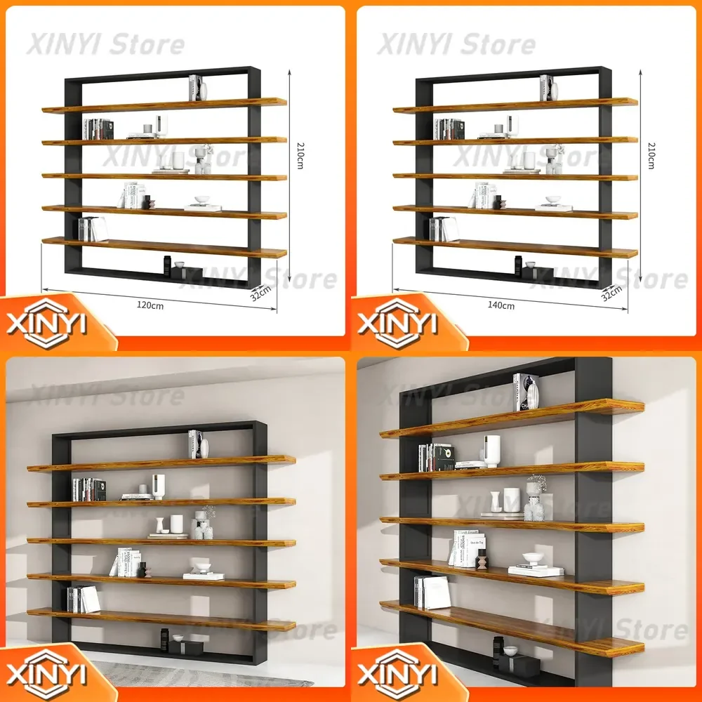 Ermeng for Multi-Layer Solid Wood Bookshelf for Wall Mount Office Display Bookcase Living Room Tea Room Floor Standing Modern