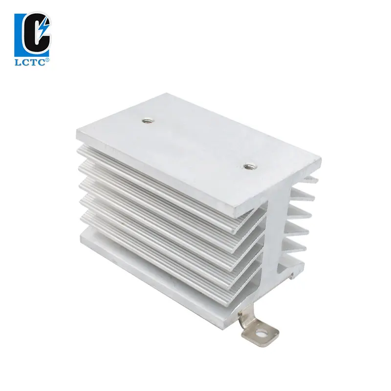 New Aluminum Heat Sink DIN Rail Mounted For Single Solid State Relay40A 50A 60A 80A SSR Raditor