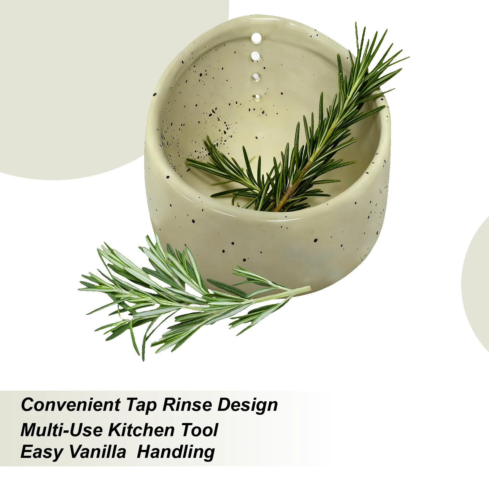 

Vanilla Stripper Handmade Kitchen Gadgets Ceramic Vanilla Peeling Cup Bowl For Cooking Collard Greens Mint Rosemary Parsley Home