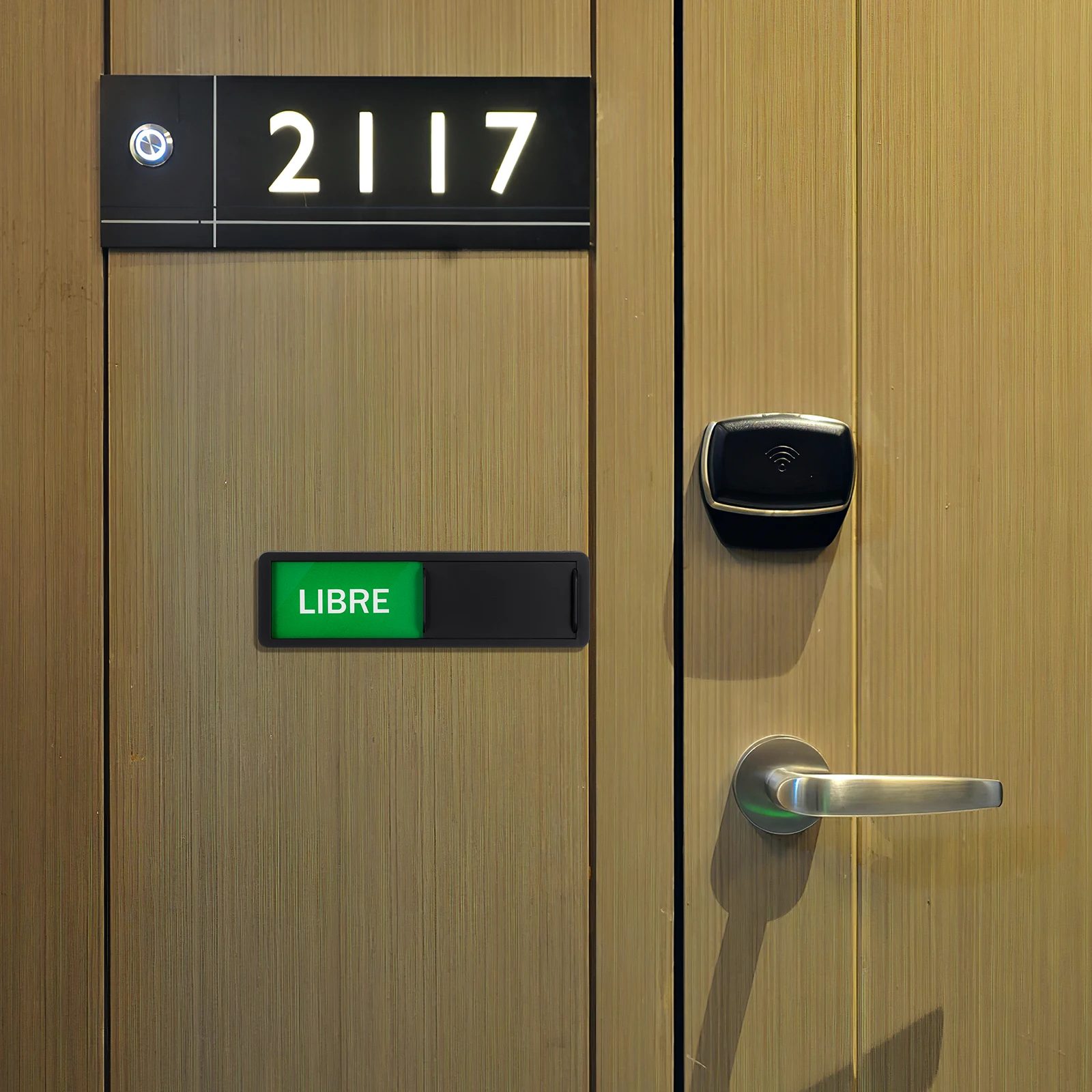 

Multi-Functional Sliding Door Vacant Occupied Privacy Indicator For Office Conference Room Hotel Hospital Flip Room
