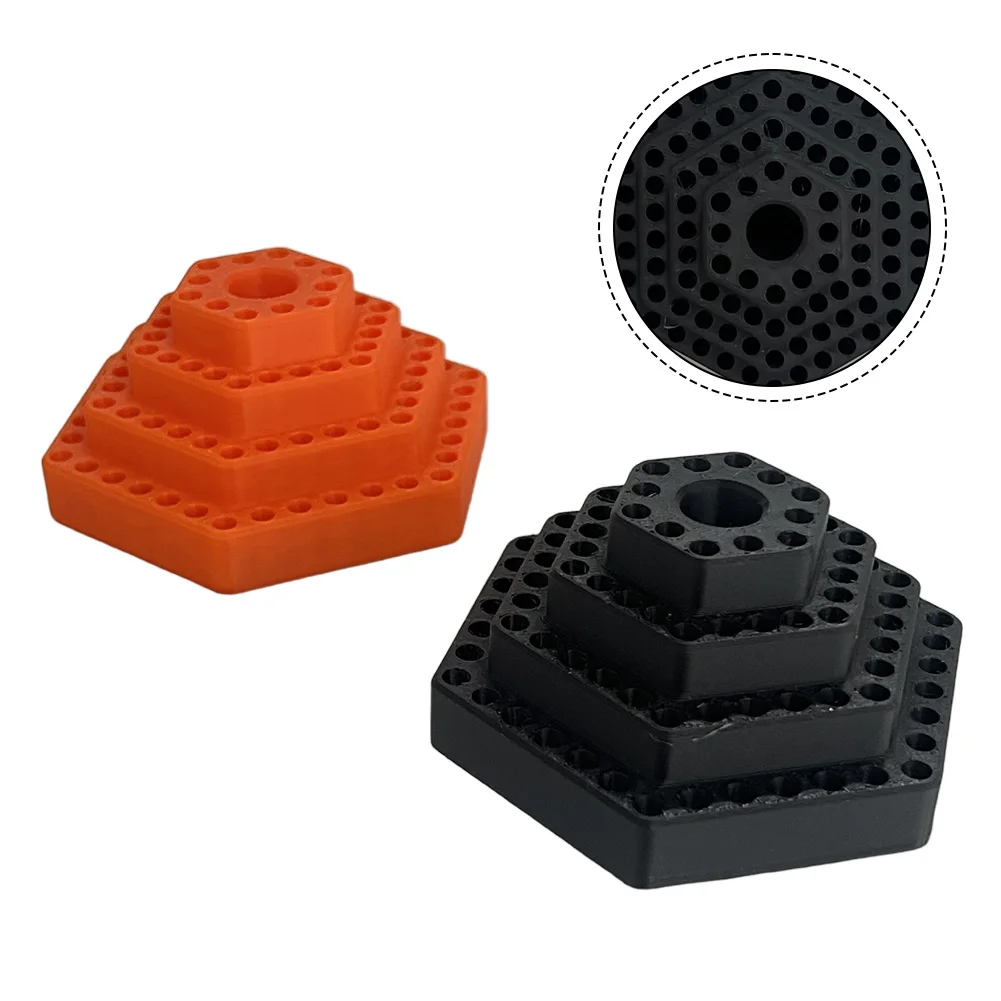 

1pc Drill Bit Holder 4.8mm Shank Hex Drill Bit Organizer Multi-layered Circular Hole Storage For Woodworking Electrical Tools