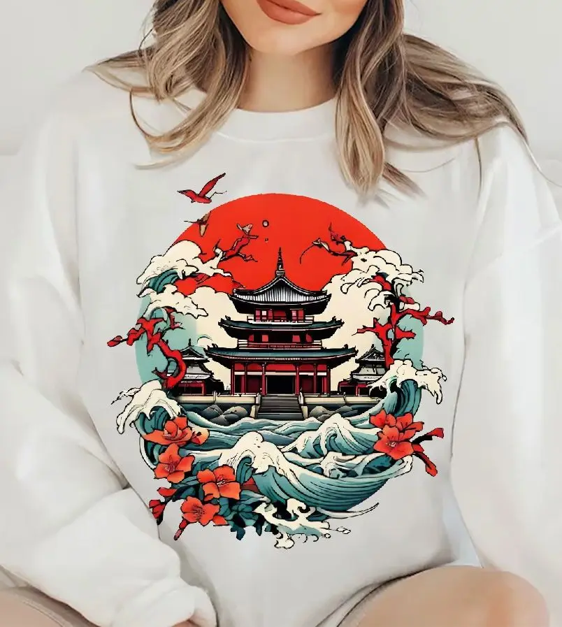 

Casual Crewneck Sweatshirt，Y2K Sweatshirt Women, Oversized Hoodie, Cute Hand-Painted Bunny,Korean Style Graphic,Warm Fleece Fall