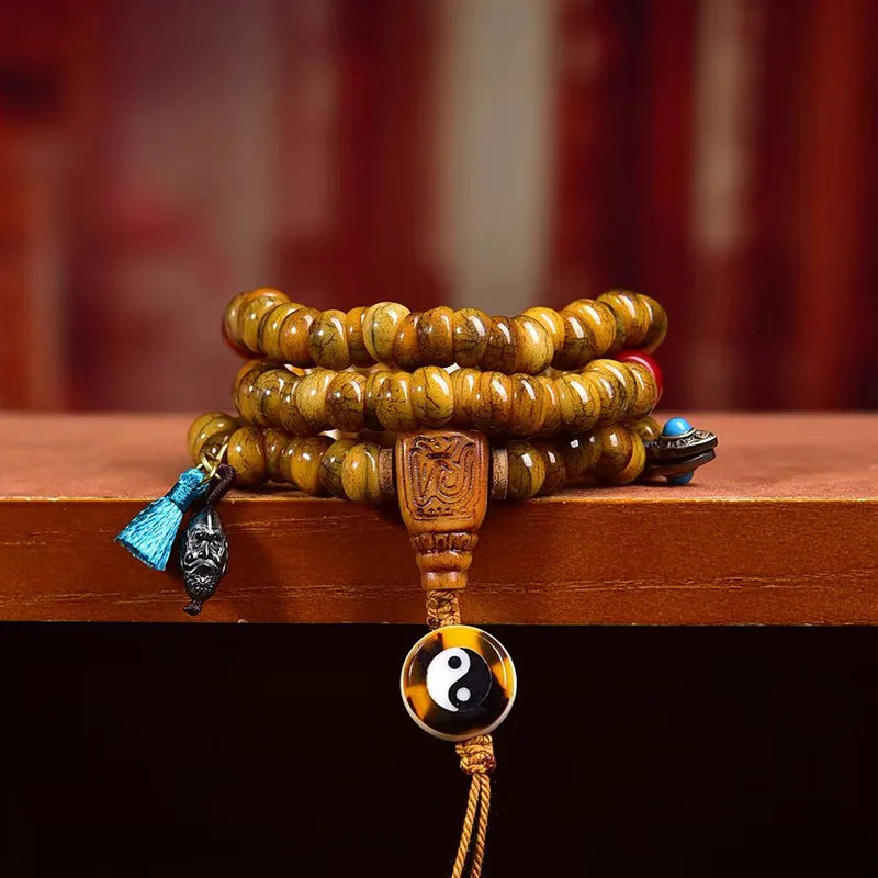 108 Of Buddhist Prayer Beads Multi-Circle Bracelet Material A Dai Yak Bone Accessories