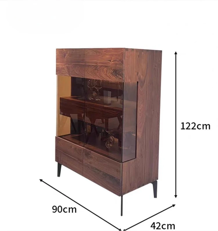 

Muebles Para Hogar Новый китайский черный орех стеклянный винный шкаф светлый роскошный античный стиль гостиная столовая декоративный светильник