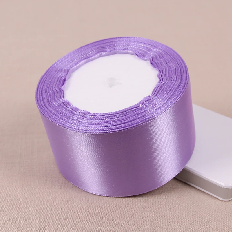 Light Purple Satin Ribbon 6-10-15-20-25-40-50mm DIY Handmade Crafts Material Gift Packaging Tape Christmas Party Flower Decor