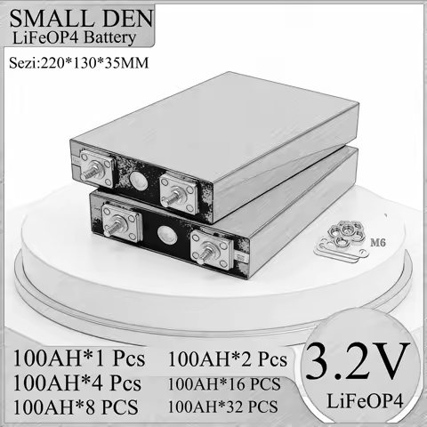 3.2V 100Ah LiFePO4 Battery Deep Cycle Lithium Iron Phosphate for Solar RV Off-Grid Boat Backup Energy Storage Power Supply Syste