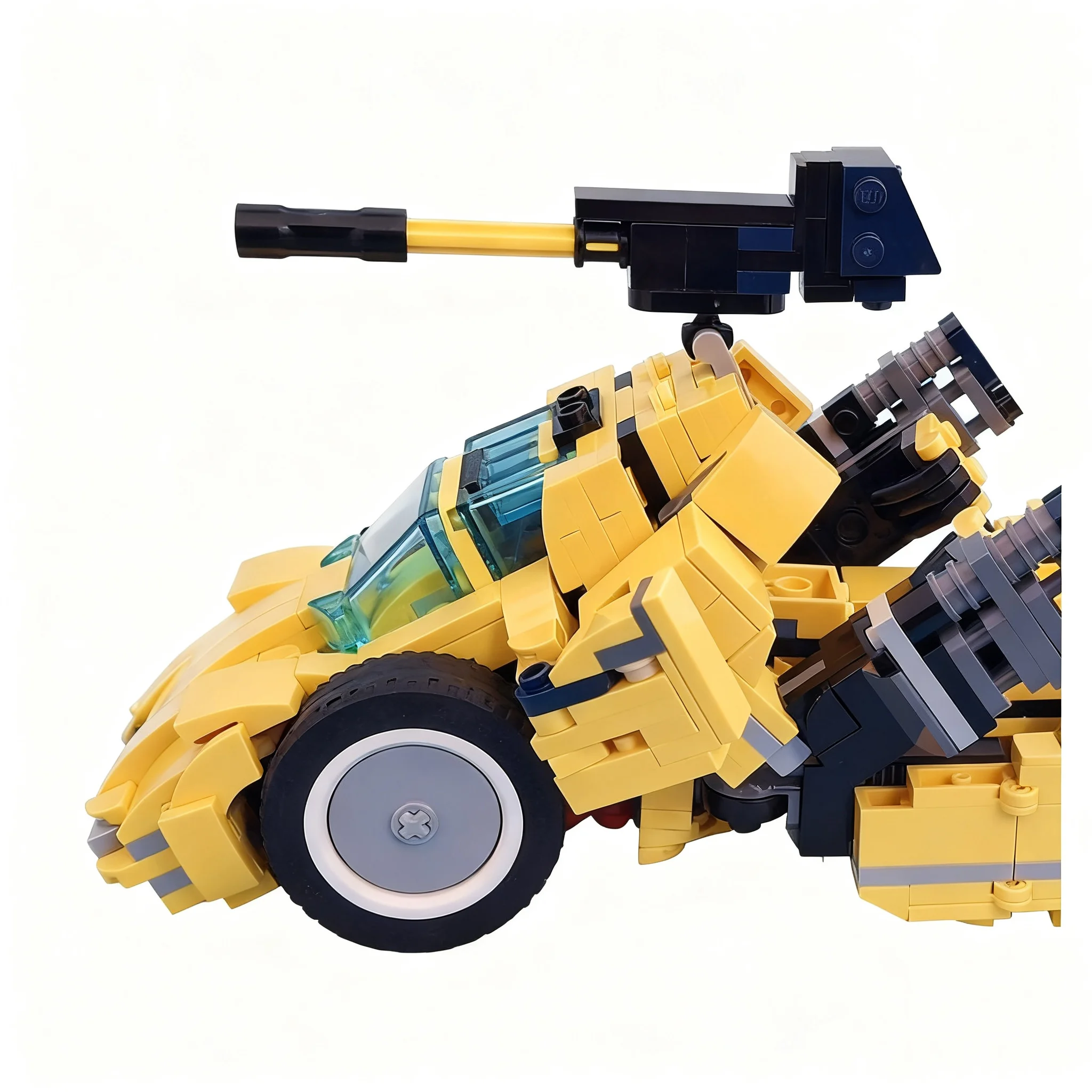 591pcs MOC Icons Transforming Robot Optimusss The War Within Alternate Build Bumblebee Model Building Blocks Toy Collection Idea