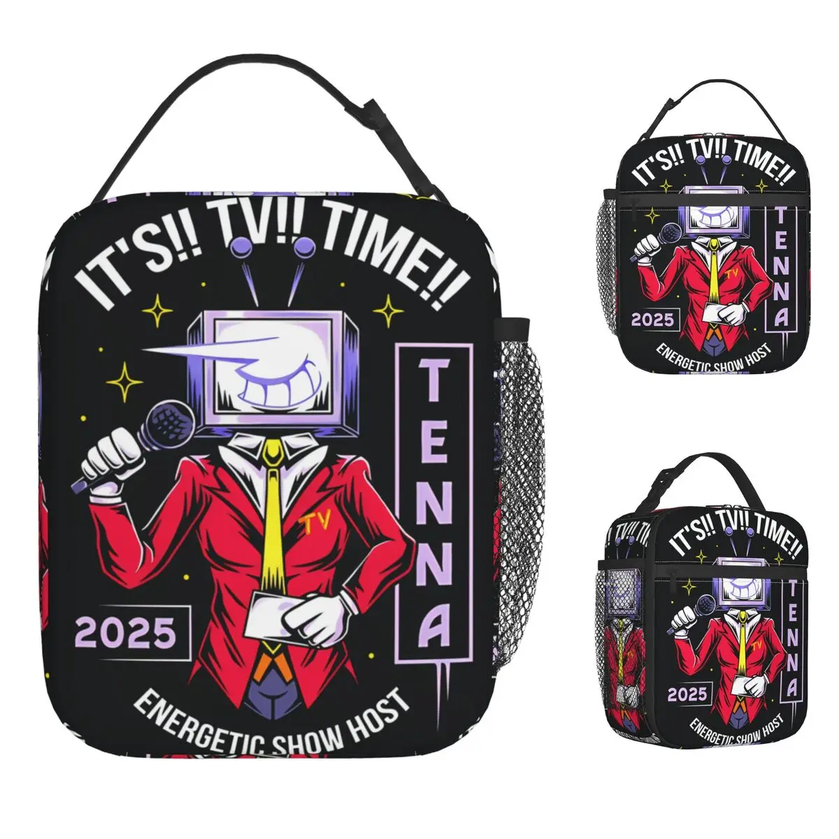 

Deltarune Energetic Show Host Lunch Bag Travel Lunch Box For Unisex Print Thermal Lunch Bags Waterproof Portable Cooler Bag