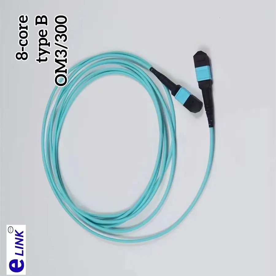 MPO-MPO UPC fiber patchcord  8 core OM3/300 female male type B 2 3 5 10 15m optic patch lead multimode 8C ftth jumper multimode