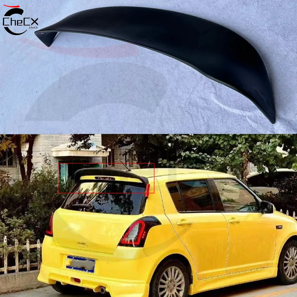 For Suzuki Swift 2005-2016 Pure Carbon Fiber Spoiler At The Rear Of The Roof Rear Wing Car Exterior Accessories Decorative Panel