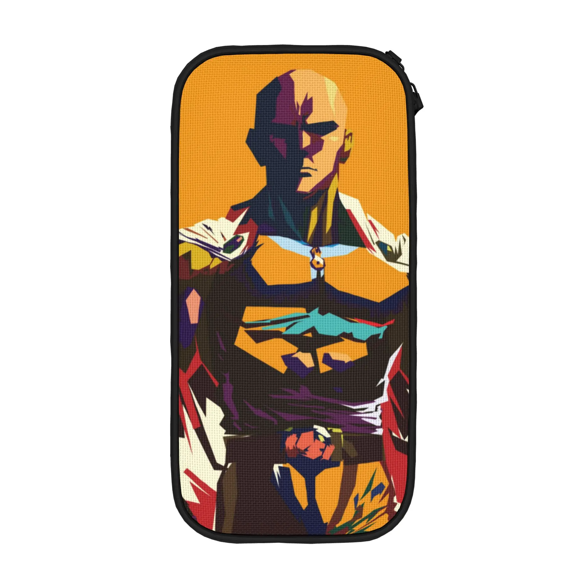 Fun Saitama Pencil Case Anime One-Punchs-Man Pencilcases for Student Big Capacity Bags Students School Zipper Stationery