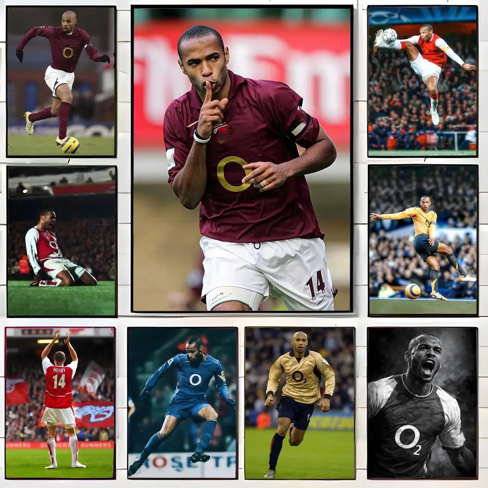 legendary footballer T-Thierry Henry Poster Wall Art Print Decorative Mural Home Decor Gift Unframed