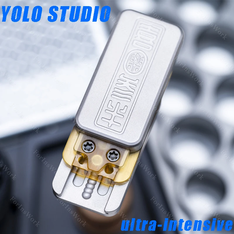 

YOLO STUDIO Ультра-интенсивный титановый PEI центральный слайдер Push Slider Fidget Metal Slider Fidget Cool Gadgets Technology