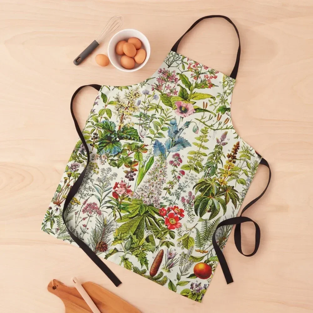 

Adolphe Millot - Plantes Medicinales 01 - Vintage french botanical illustration Apron women's work Cooking Apron