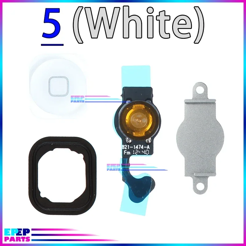 Replacement Parts for Iphone 6 6S Plus 5 5C 5S SE 2016 Home Button Flex Cable Return Function with Key Cap (No Fingerprint)