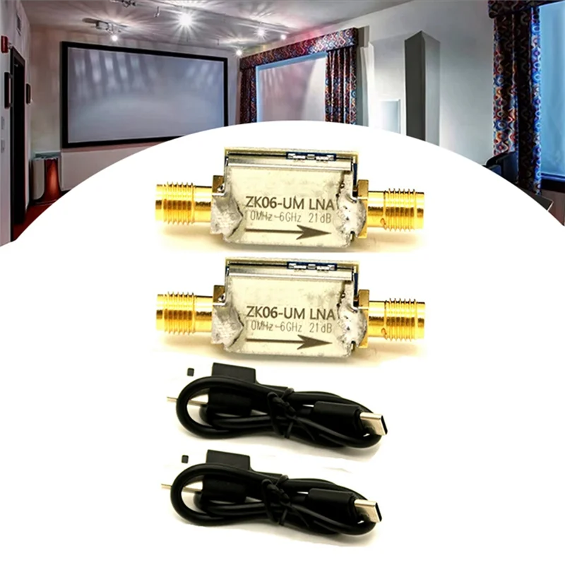 A37T-ZK06-UM سلسلة منخفضة الضوضاء مكبر للصوت 100Khzz6ghz واجهة USB 21Db مكاسب عالية LNA RF وحدة المضخم الطاقة 2 مجموعات