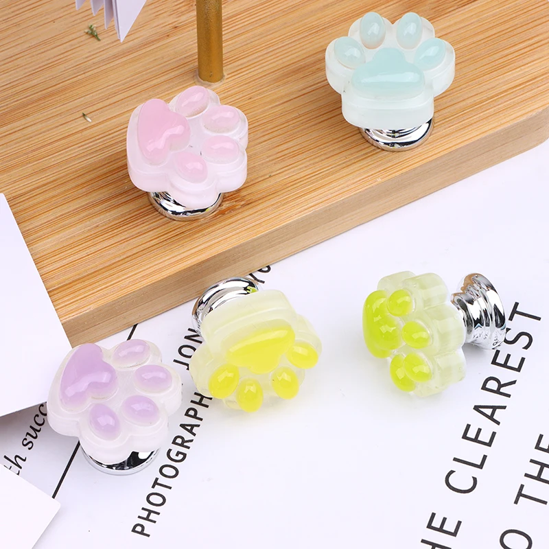 Glow-In-The-Dark Cat Claw Toilet Press Button Long Nail Protector For Women Toilet Bath Room Water Press Flush Button