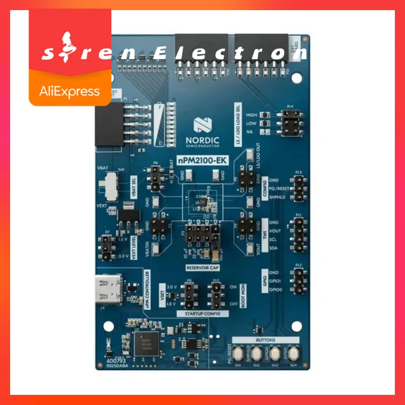 NPM2100-EK Evaluation kit for the nPM2100 Power Management IC (PMIC) for non-rechargeable batteries