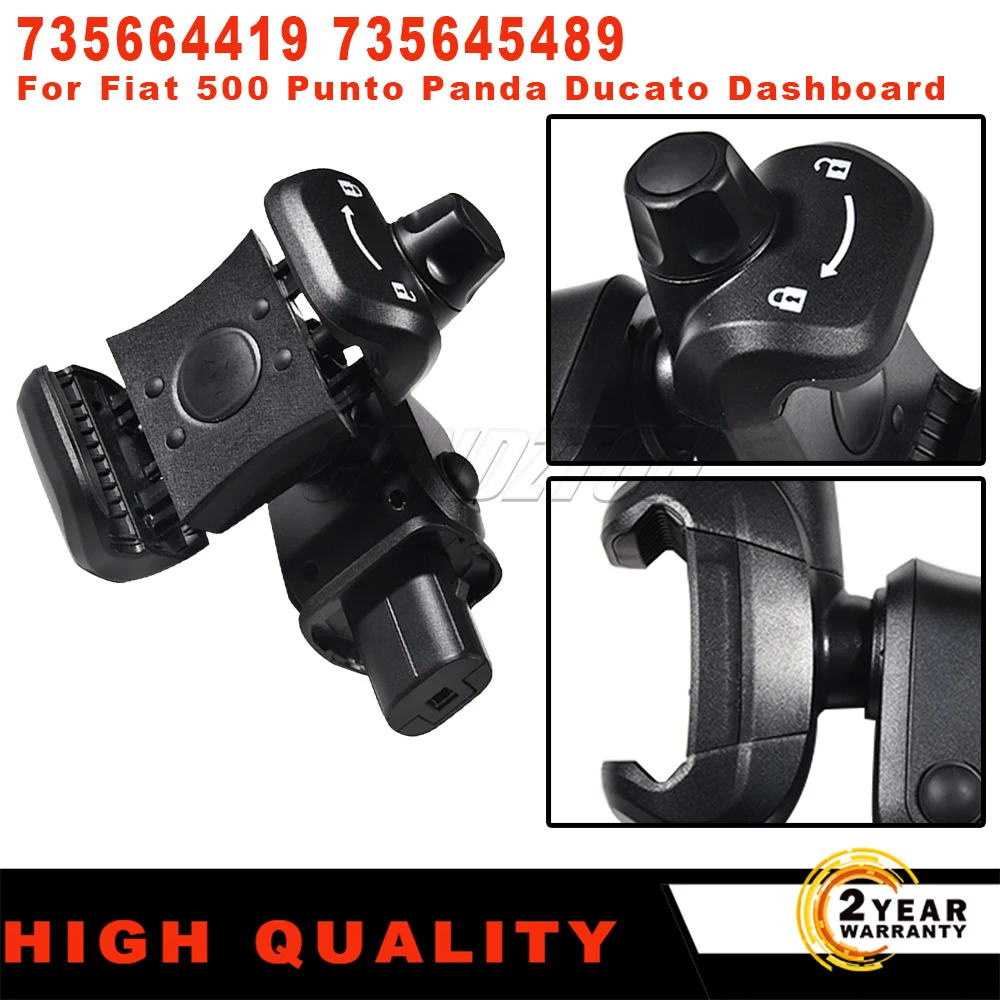 New 1 Pc Dashboard Phone Holder Cradle Mobile Phone Telephone Holder OEM 735664419 735645489 For Fiat 500 Punto Panda Ducato