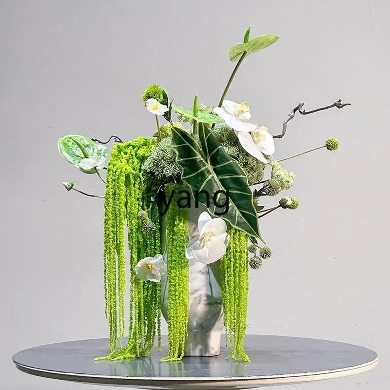 

LTT new Chinese-style simulated flower art living room coffee table entrance dried flower shape decorative desktop ornament