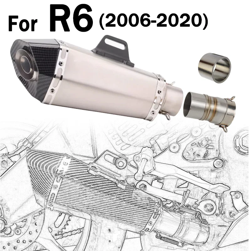 

Выхлопная система для мотоцикла, 51 мм, для Yamaha R6 YZF R6 YZFR6 2006 - 2020