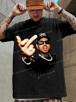 Chris Brown Breezy Bowl XX Concert Tour Vintage Washed T Shirt Men Women Retro Style Short Sleeve T-Shirt Hip Hop Streetwear