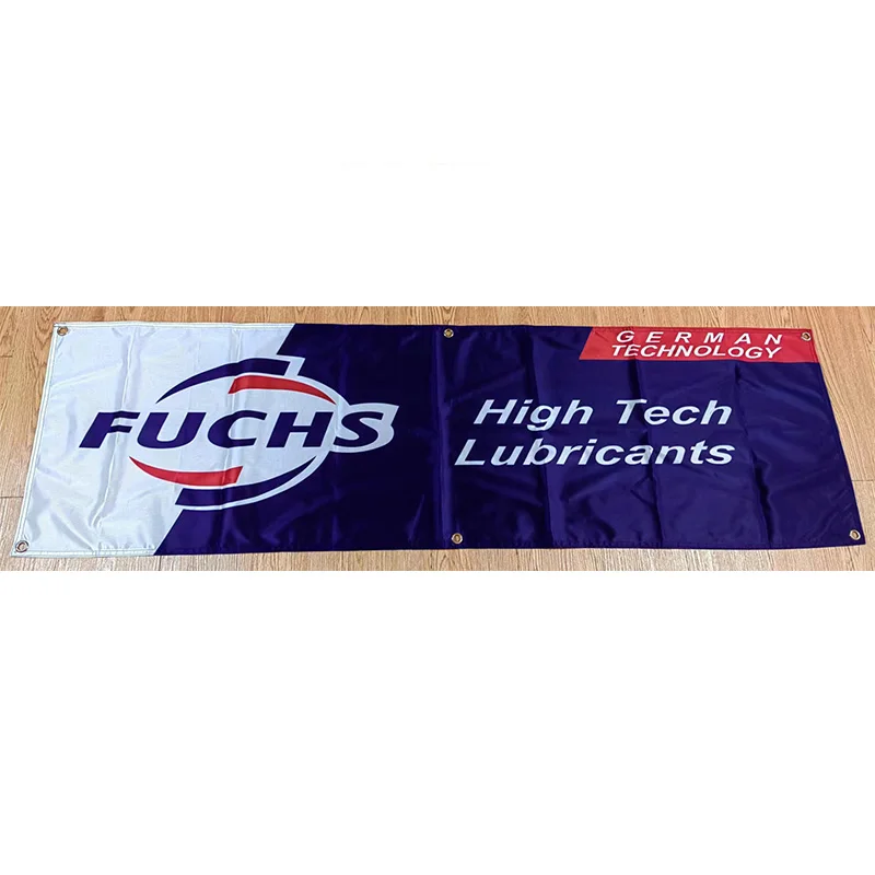 

130GSM 150D Polyester Material Fuchs High Tech German Lubricants oil Banner 1.5ft*5ft (45*150cm) Size Advertising Decor Flag