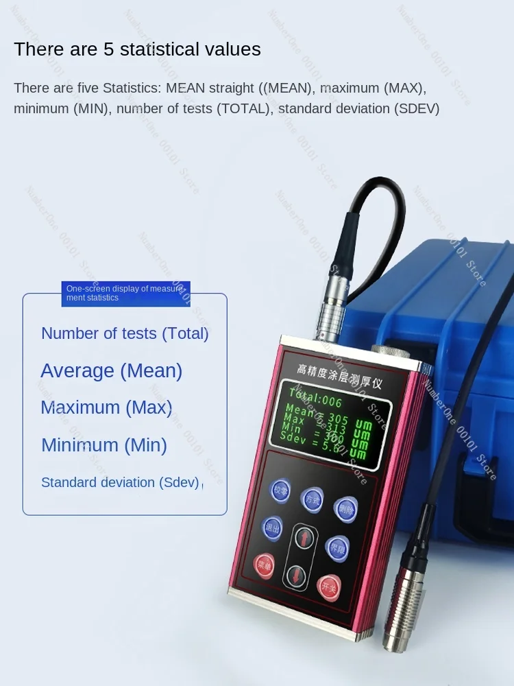 TT260 Coating Thickness Gauge Galvanized Chrome Anti-corrosion Fireproof Coating Paint Spray Layer Thickness Detection