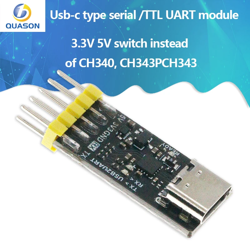 CH343P CH343 Type-C USB to Serial/TTL UART Module 3.3V 5V Switch Instead CH340