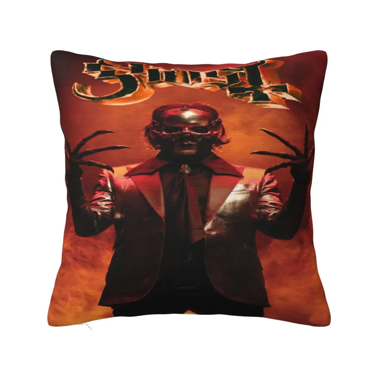 Ghost Rock Metal Band Pillowcases Merch Printing Cushion Cover Pillow Covers Car Decorations Zipper Multi-Size