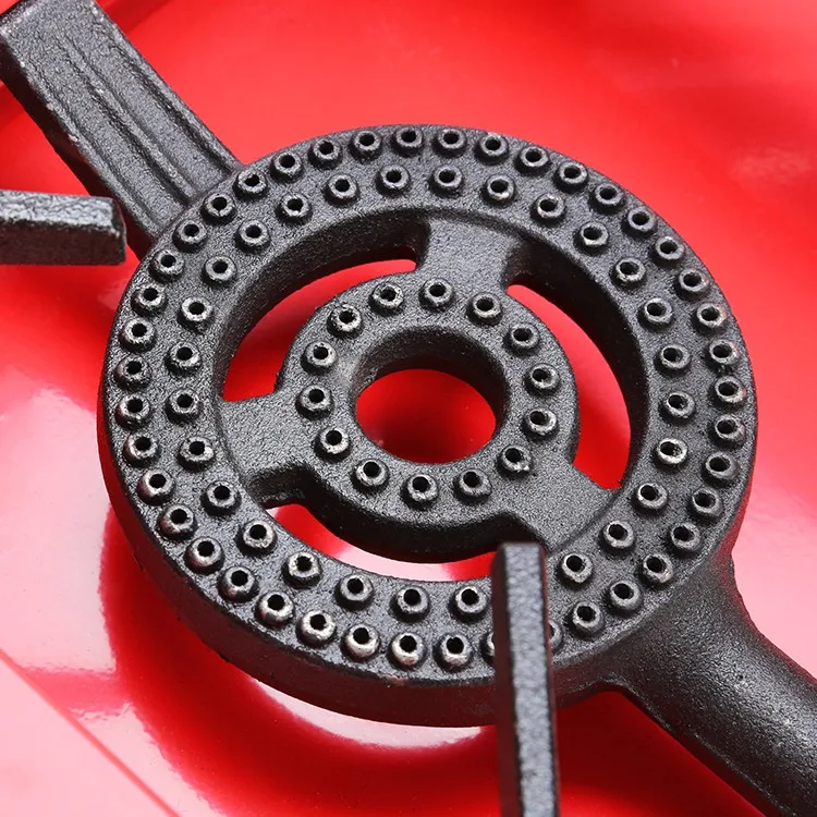 Double Burner เตาแก๊สแบบพกพากลางแจ้ง Camping เตาทําอาหารสีแดง