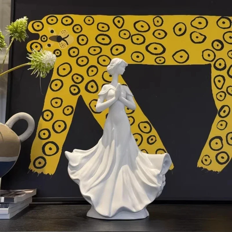 

Креативные фигуры, художественные украшения, молитвенная простая тень, высококачественная скульптура, вход в гостиную, кабинет, украшение для дома, подарок