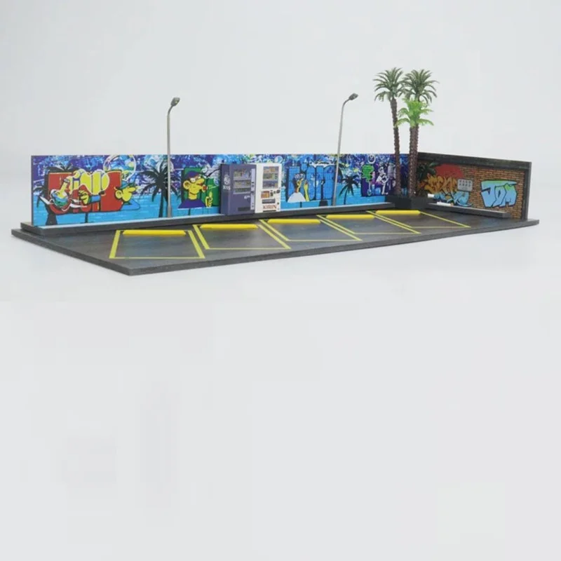 G-FANS 1:64 Beach Architecture Diorama And LED Light Simulation Assembly Scene Model