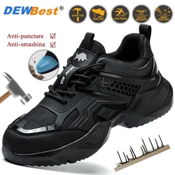 New anti-smash steel toe work shoes safety shoes men's anti-puncture protection work sneakers wear-resistant work boots