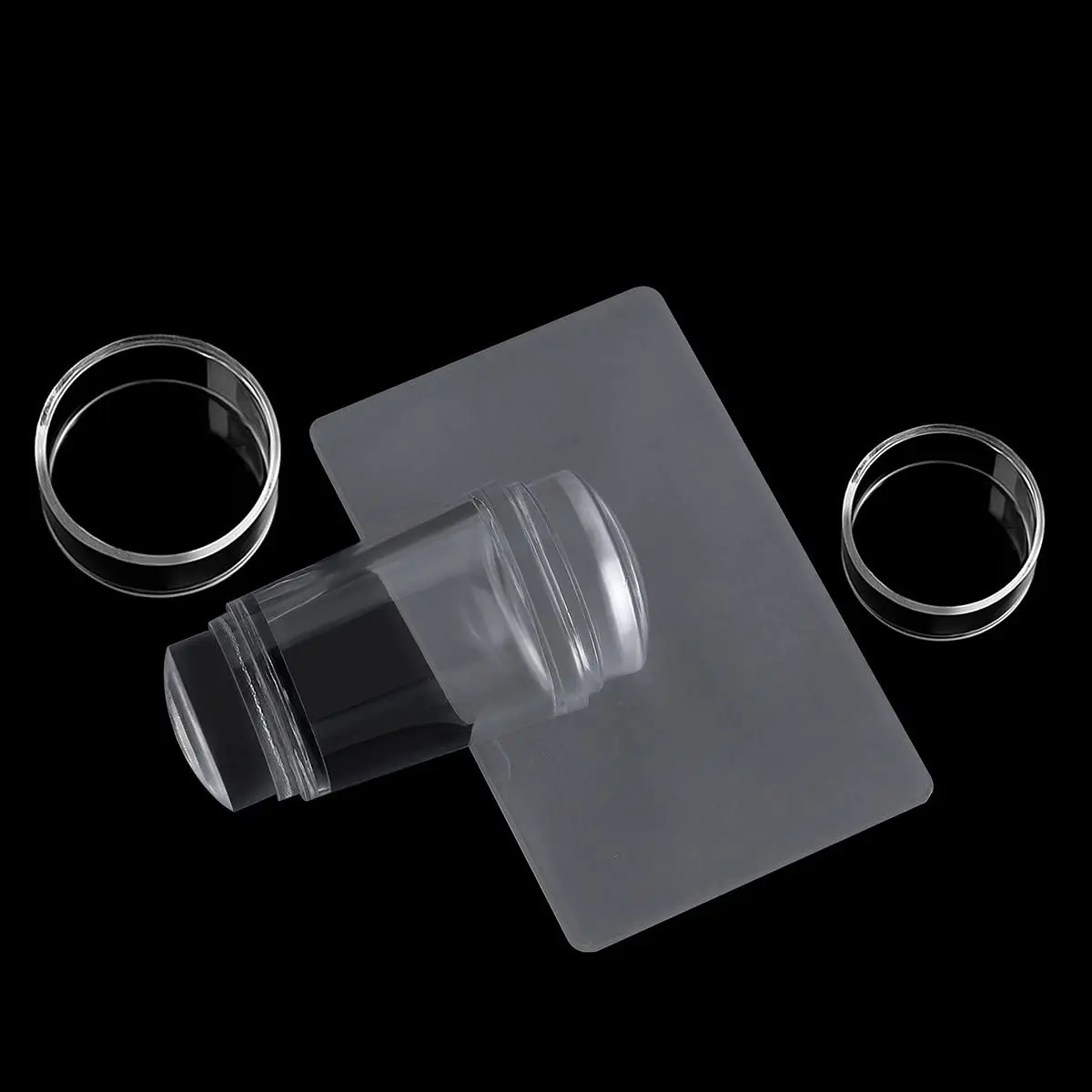 シリコーンスタンプセットミニネイルスタンパースクレーパーキットスタンプツールマニキュアツール DIY スタンピングネイルアート爪アクセサリー