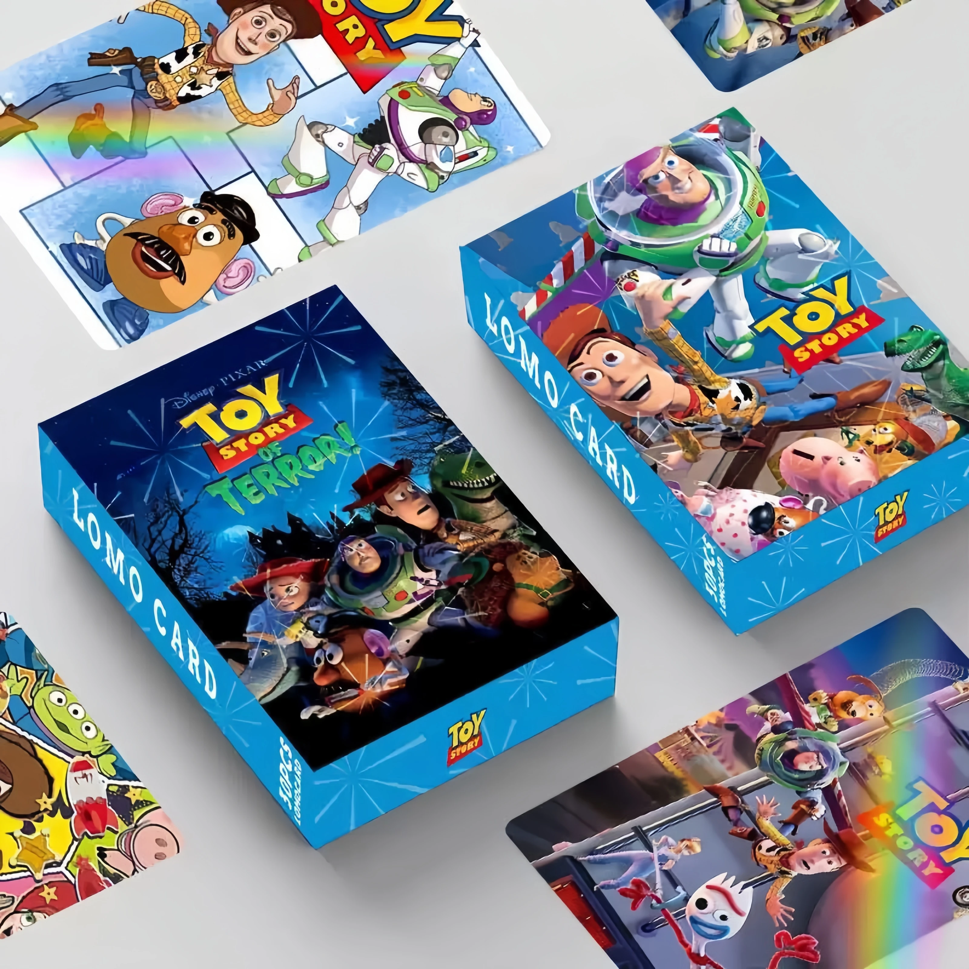 Toy Story Laser Flash Cards 30 Double Sided LOMO Mini Boxed Cards Collectible Photo Cards Hobby Collection Birthday Party Favors view 2